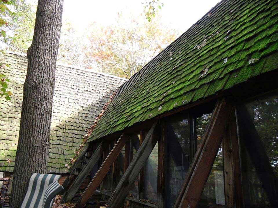 New roof installation - before photo